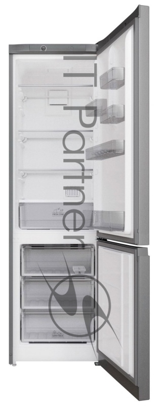 Холодильник HOTPOINT HT5200S (R) серебристый двухкамерный 247/78л морозилка снизу, No Frost