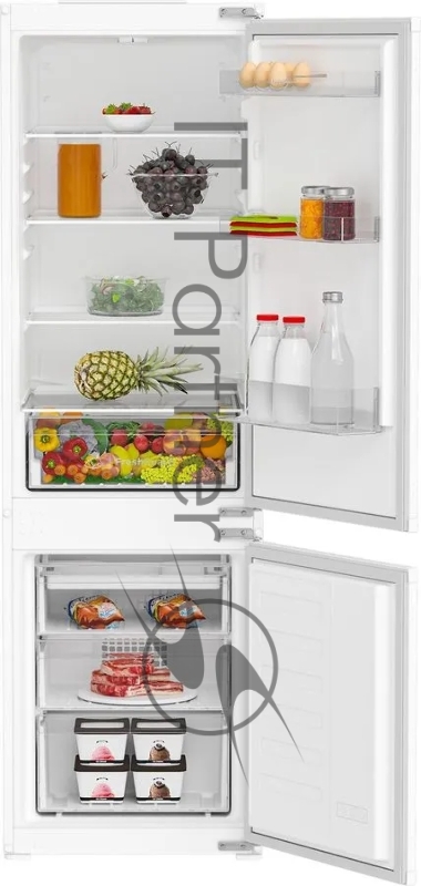 Встраиваемый холодильник Indesit IBH 18 белый двухкамерный 193/ 69л морозилка снизу