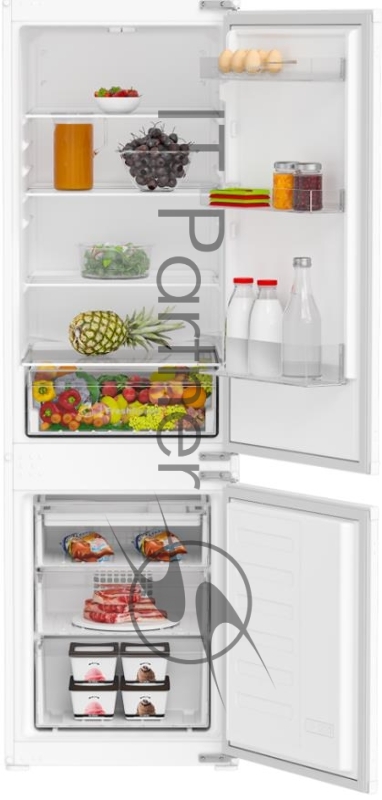 Встраиваемый холодильник Indesit IBH 18 белый двухкамерный 193/ 69л морозилка снизу