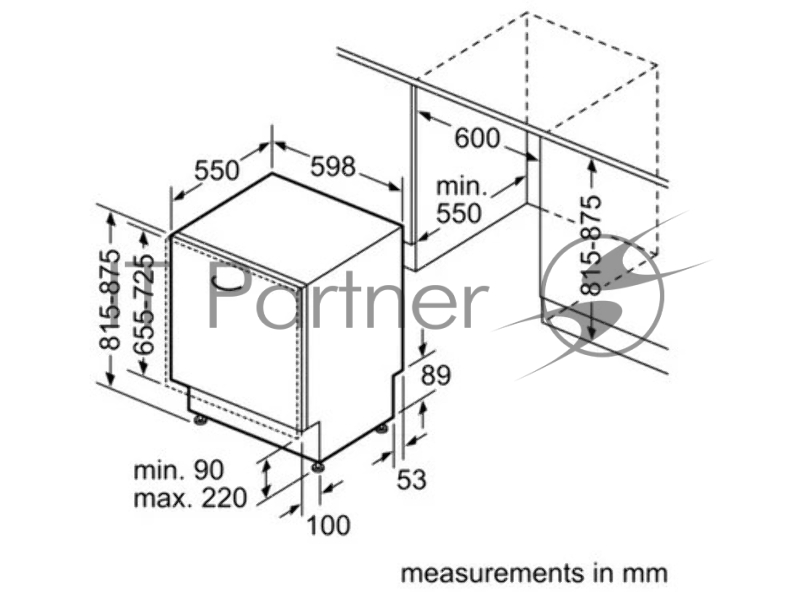 Встраиваемая посудомоечная машина Bosch SMV46JX10Q