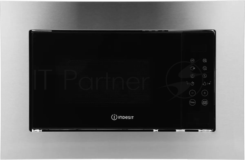 Микроволновая печь встраиваемая Indesit MWI 120 GX нержавеющая сталь, 20 л, 800 Вт, переключатели - сенсор