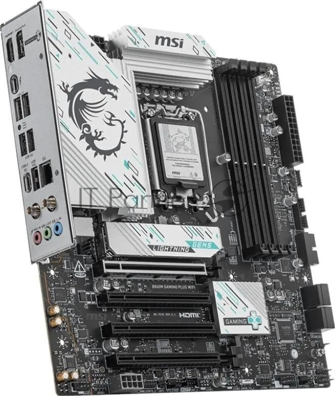 Материнская плата MSI B860M GAMING PLUS WIFI Soc-1851 Intel B860 4xDDR5 mATX AC`97 8ch(7.1) 5Gigabit RAID+HDMI+DP