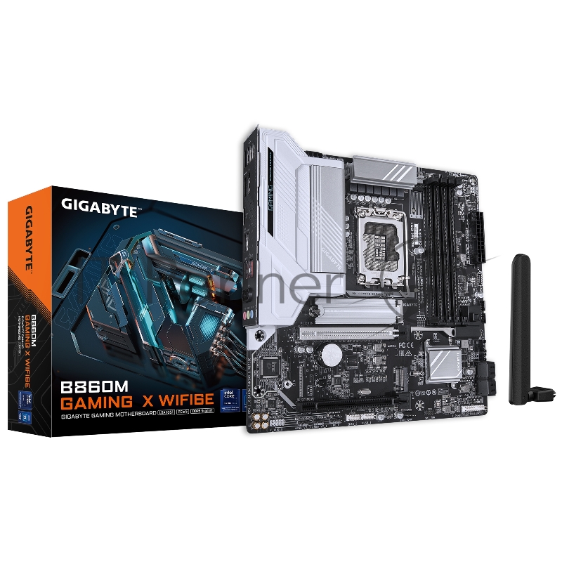 Материнская плата Gigabyte B860M GAMING X WIFI6E Soc-1851 Intel B860 4xDDR5 mATX AC`97 8ch(7.1) 2.5Gg RAID+HDMI+DP