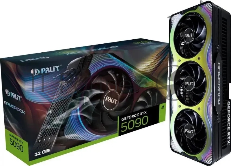 Видеокарта Palit PCI-E RTX5090 GAMEROCK NVIDIA GeForce RTX 5090 32Gb 512bit GDDR7 2295/30000 HDMIx1 DPx3 HDCP Ret