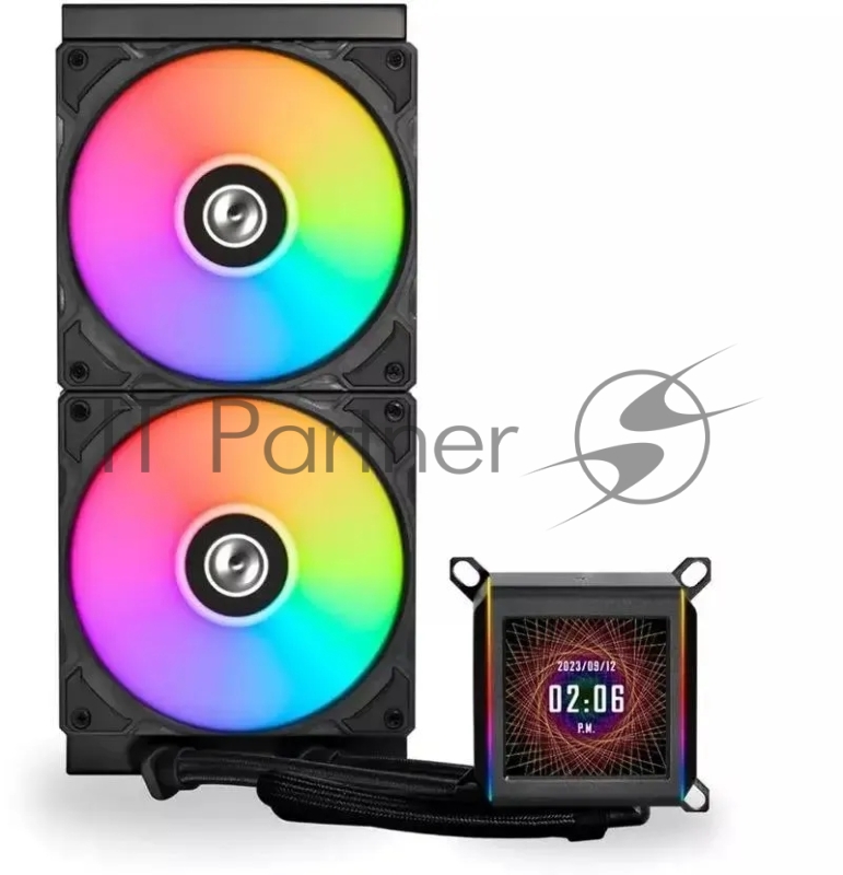 Система водяного охлаждения Lian-Li Galahad II LCD 280 ARGB Soc-AM5/AM4/1200/1700/1851 черный26.7dB Al+Cu LCD Ret (G89.GA2ALCD28B.R0)