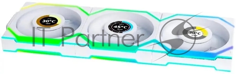 Вентилятор для корпуса Lian-Li Uni Fan SL Wireless 120 LCD ARGB 120х124.5x28 белый 4-pin 29.5дБ (упак.:3шт) (G99.12SLLCD1W3W.R0) Ret