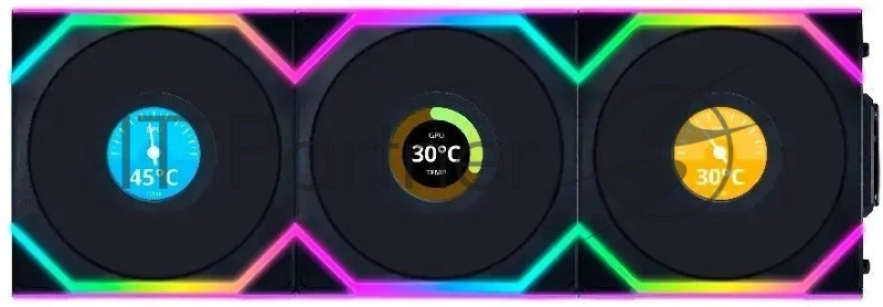 Вентилятор для корпуса Lian-Li Uni Fan SL Wireless 120 LCD ARGB 120х124.5x28 черный 4-pin 29.5дБ (упак.:3шт) (G99.12SLLCD1W3B.R0) Ret