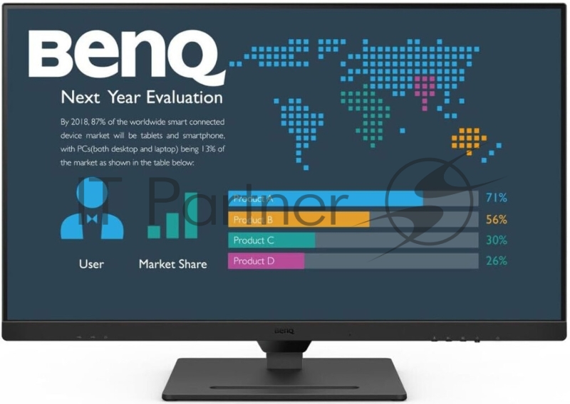 Монитор 23.8 BenQ GW2490 (BL2490) IPS 1920x1080, 100 Гц, 5 мс, 16:9, 250 кд/м2, 2xHDMI, 1xDP, 1x3.5 мм, черный