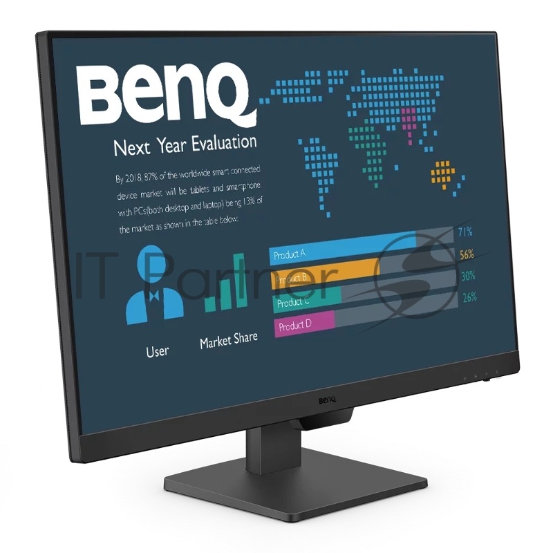 Монитор 23.8 BenQ GW2490 (BL2490) IPS 1920x1080, 100 Гц, 5 мс, 16:9, 250 кд/м2, 2xHDMI, 1xDP, 1x3.5 мм, черный