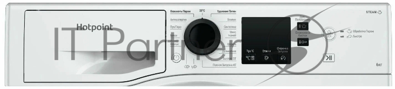 Стиральная машина HOTPOINT NSS 6015 KV RU (869991644610) белый, загр. фронтальная макс.: 6 кг 1000 об/мин класс: А