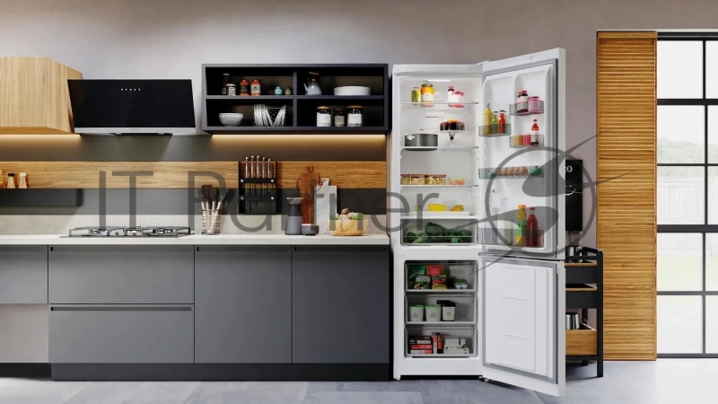 Холодильник HOTPOINT HT 5200 W белый двухкамерный 247/78л морозилка снизу, No Frost