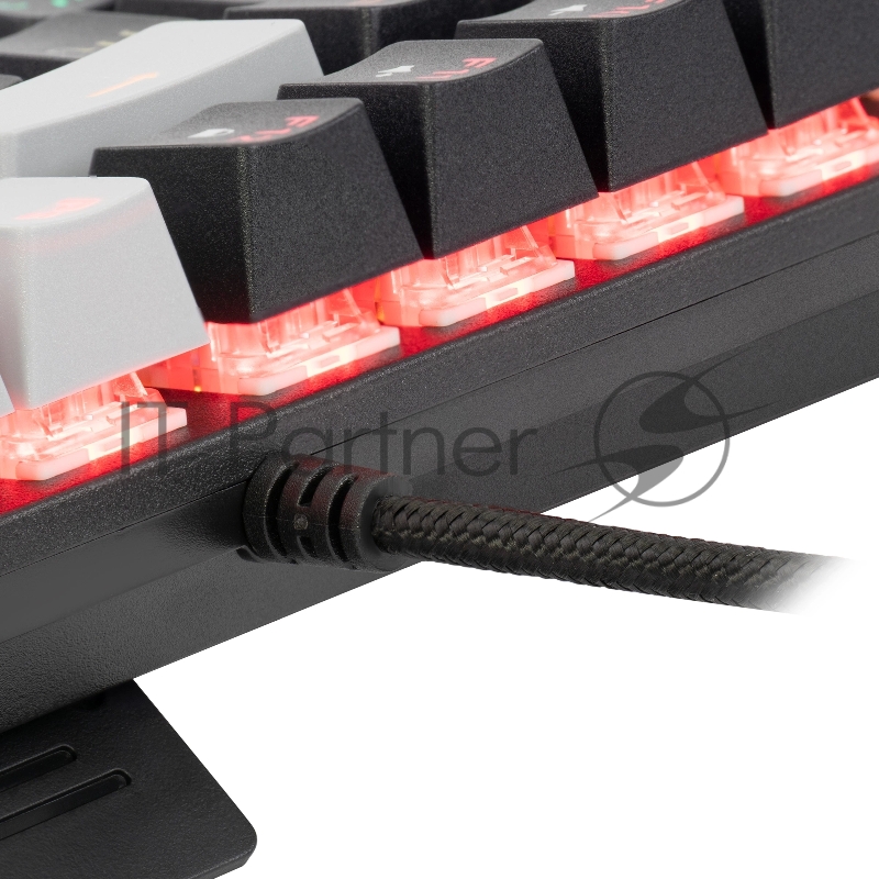 Клавиатура Оклик K600X механическая черный/серый USB Multimedia for gamer LED