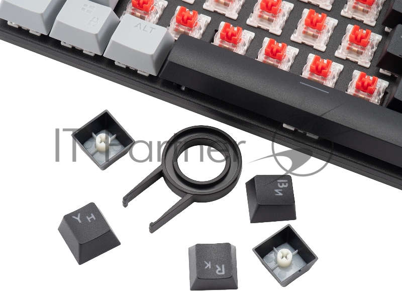 Клавиатура Оклик K600X механическая черный/серый USB Multimedia for gamer LED