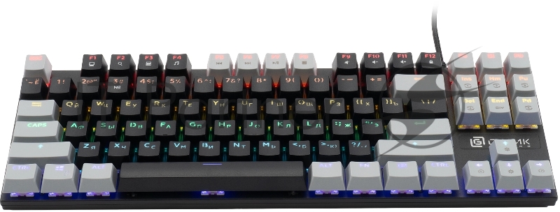 Клавиатура Оклик K600X механическая черный/серый USB Multimedia for gamer LED