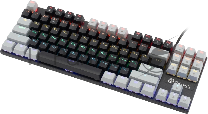 Клавиатура Оклик K600X механическая черный/серый USB Multimedia for gamer LED