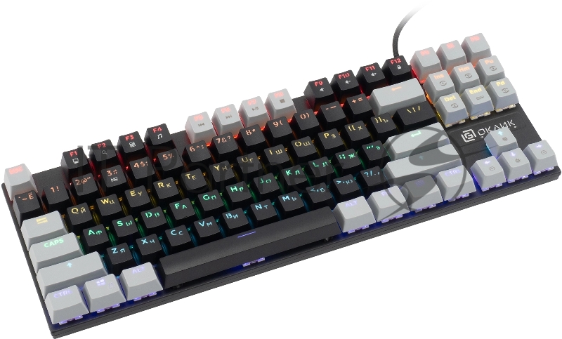 Клавиатура Оклик K600X механическая черный/серый USB Multimedia for gamer LED