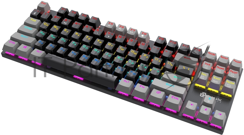 Клавиатура Оклик K600X механическая черный/серый USB Multimedia for gamer LED