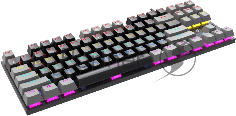 Клавиатура Оклик K600X механическая черный/серый USB Multimedia for gamer LED