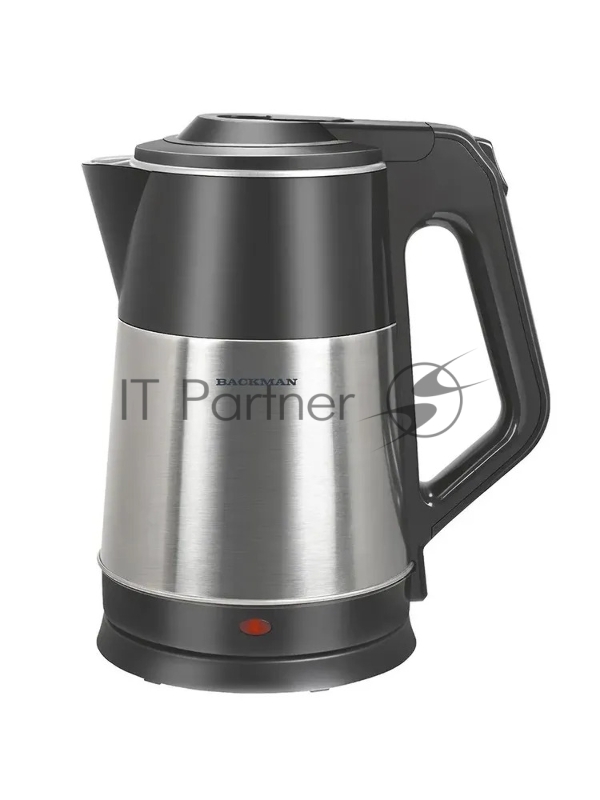 Чайник электрический BACKMAN BM-TEA 727 2,3 л, 2200 Вт, серебристый/черный