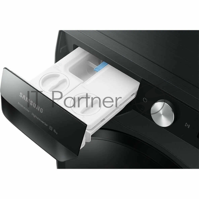 Стиральная машина Samsung WW80AG6L28BB черный, загрузка фронтальная 8 кг, 1200 об/мин, класс: A+++