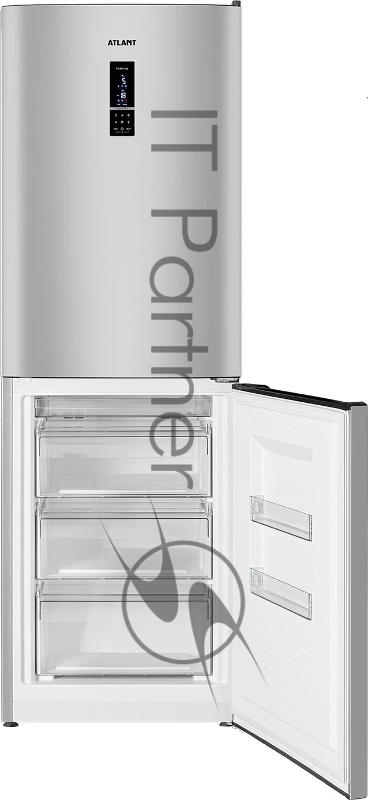 Холодильник ATLANT ХМ 6619-189 серебристый двухкамерный 205/119л морозилка снизу