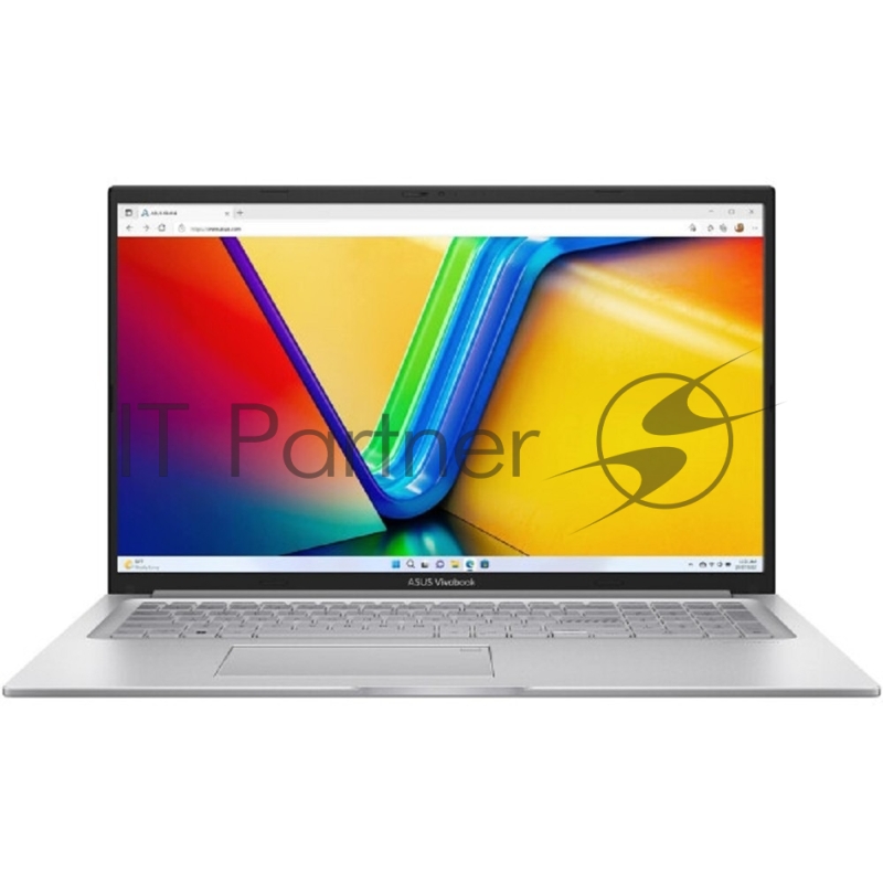 Ноутбук ASUS X1704V (X1704VA-AU482) 17.3/FHD/IPS/250N/60Hz/i5-1335 Iris Xe/FingerPrint/Backlit/DOS/Cool Silver (90NB10V1-M00H60)
