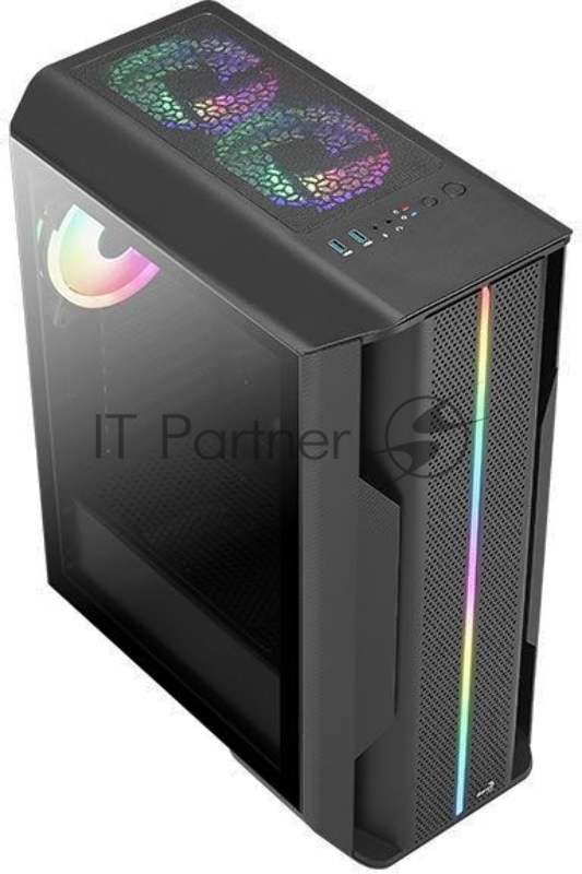 Компьютерный корпус Aerocool / Formula Splinter Duo-G-BK-v1 черный без БП mATX 2x120mm 2xUSB3.0 audio