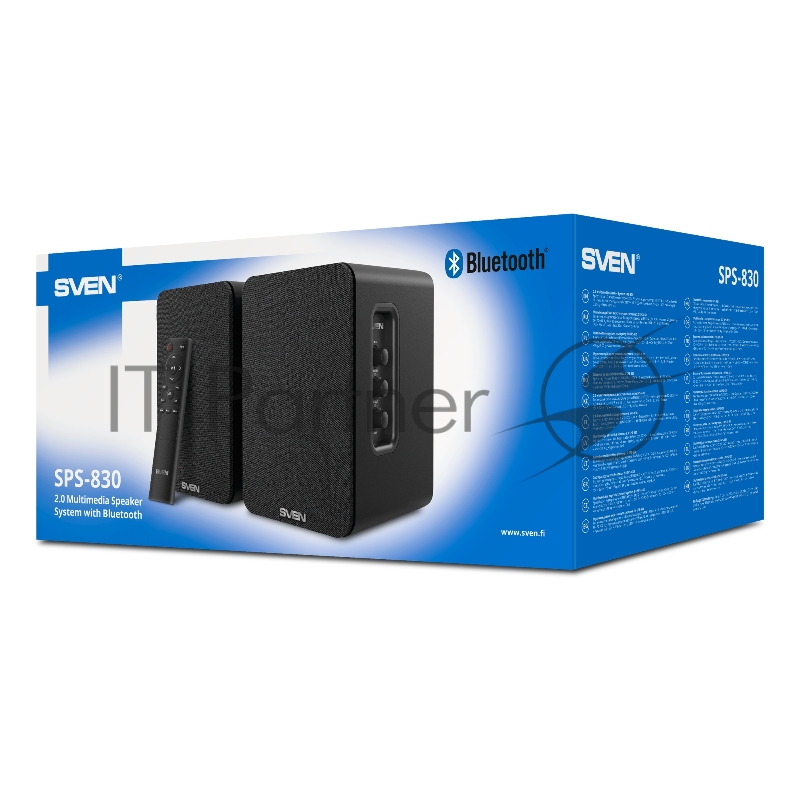 Колонки Sven АС SPS-830 2.0 черный 60Вт BT