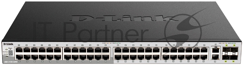 Управляемый L3 стекируемый коммутатор D-Link DGS-3130-54PS/B (L3) 48x1Гбит/с 2x10Гбит/с 4SFP+ 48PoE+ 370W управляемый
