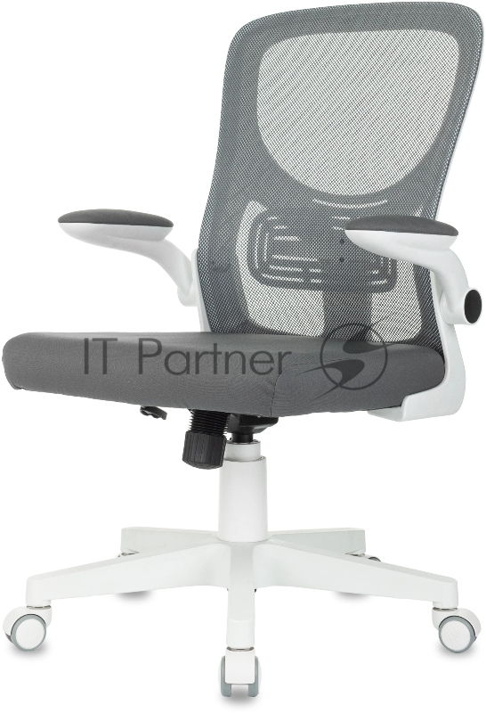 Кресло Бюрократ ASTER N-W темно-серый TW-04 Neo Grey сетка/ткань крестов. пластик пластик белый