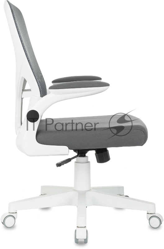 Кресло Бюрократ ASTER N-W темно-серый TW-04 Neo Grey сетка/ткань крестов. пластик пластик белый