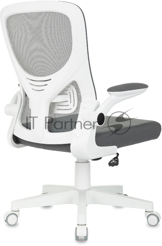 Кресло Бюрократ ASTER N-W темно-серый TW-04 Neo Grey сетка/ткань крестов. пластик пластик белый