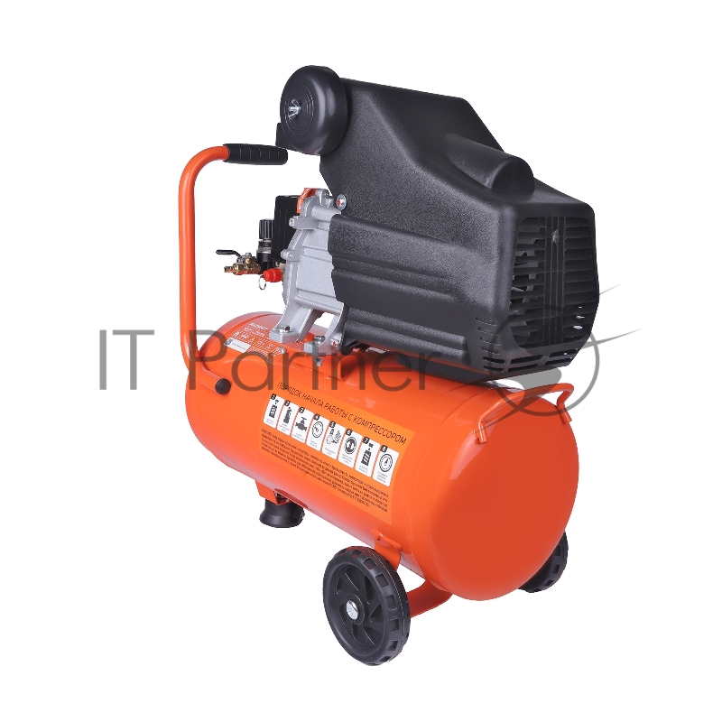 Компрессор Patriot поршневой масляный EURO 24-240K2, 240 л/мин, 8 бар, 1500 Вт, 24 л, быстросъемный 1/4 + елочка, набор пневмоинструмента KIT 5C