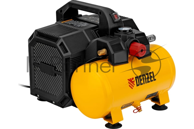 Компрессор DLS750/6 безмасляный малошумный 750 Вт, 140 л/мин,ресивер 6 л Denzel