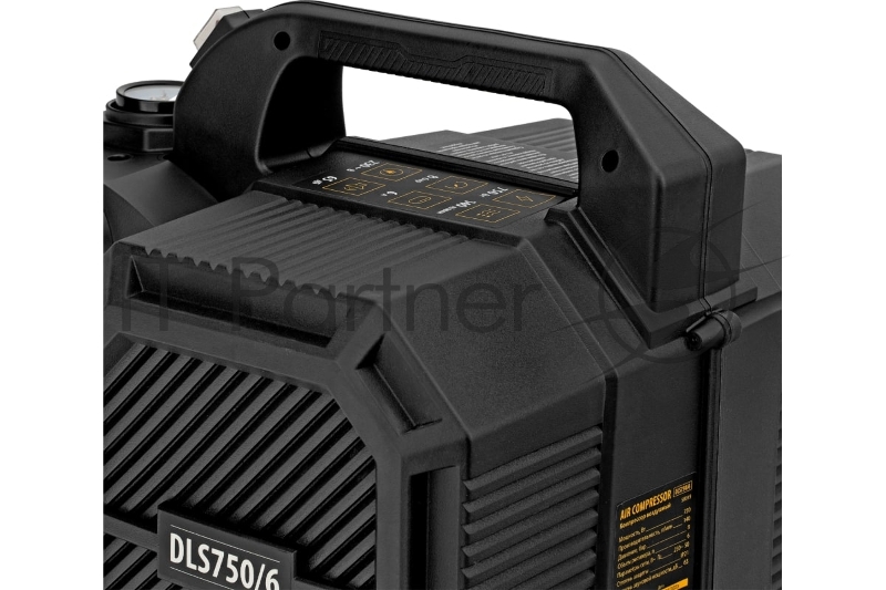 Компрессор DLS750/6 безмасляный малошумный 750 Вт, 140 л/мин,ресивер 6 л Denzel