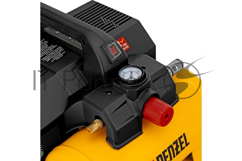 Компрессор DLS750/6 безмасляный малошумный 750 Вт, 140 л/мин,ресивер 6 л Denzel