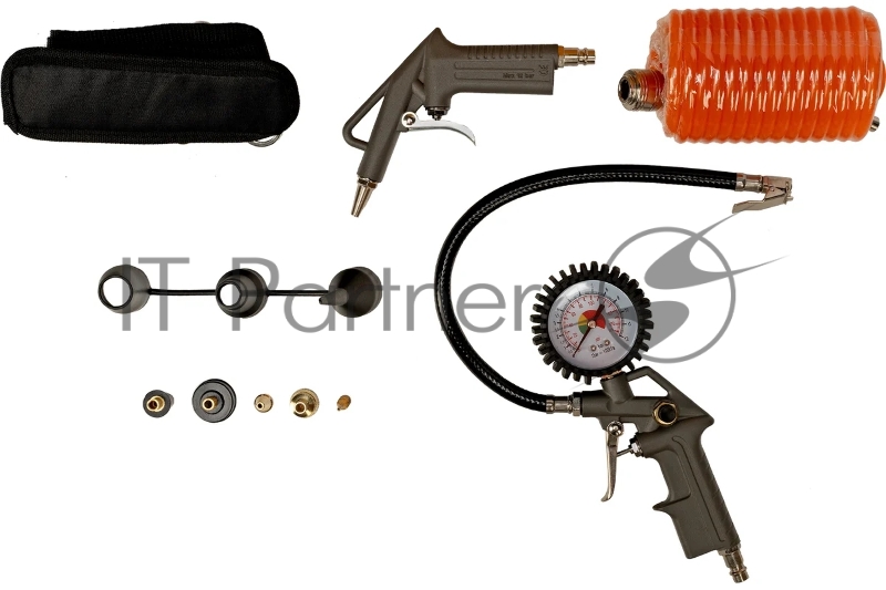 Компрессор воздушный DL1300, 10 бар, 1,3 кВт, 180 л/мин, 5 л, с набором аксессуаров Denzel