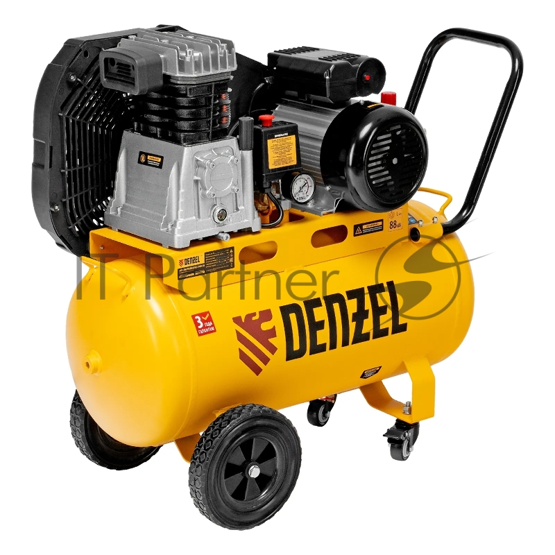 Компрессор воздушный рем. привод BCI 2100/50, 2,1 кВт, 50 литров, 400 л/мин Denzel