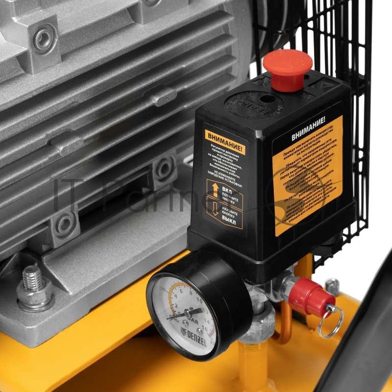 Компрессор воздушный рем. привод BCV 4000-T/100, 4,0 кВт, 100 литров, 690 л/мин Denzel