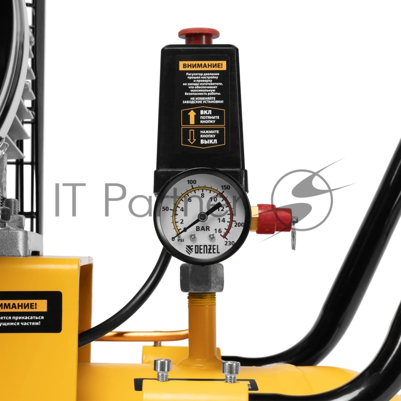 Компрессор воздушный рем. привод BCV 4000-T/200, 4,0 кВт, 200 литров, 690 л/мин Denzel