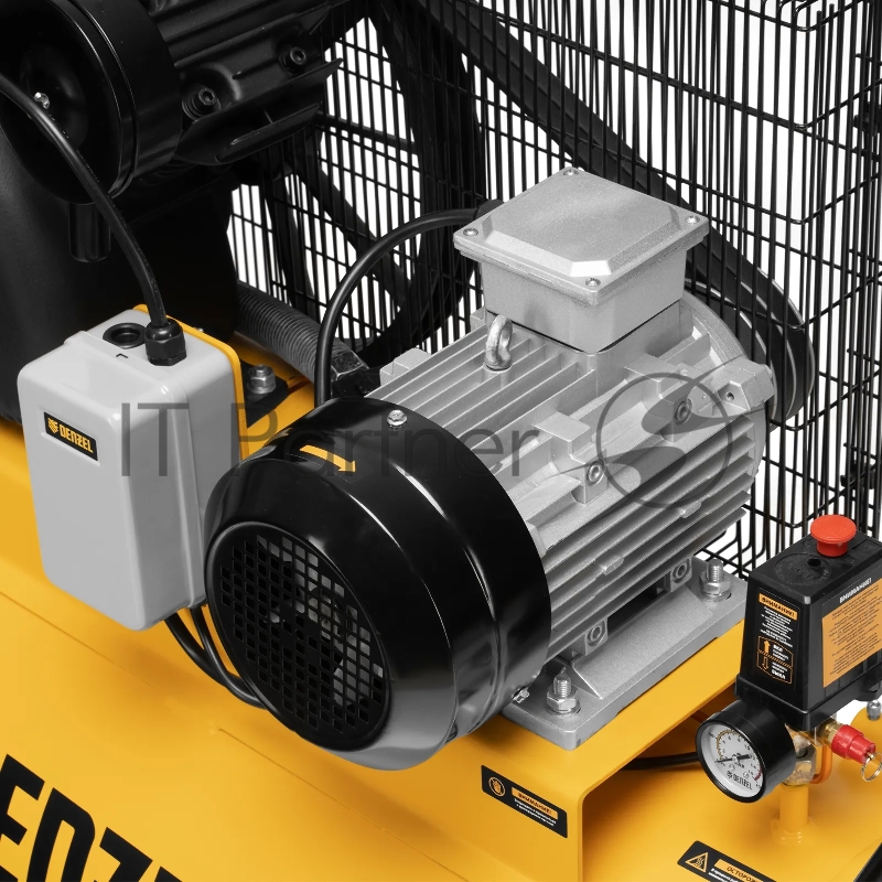 Компрессор воздушный рем. привод BCV 4000-T/200, 4,0 кВт, 200 литров, 690 л/мин Denzel