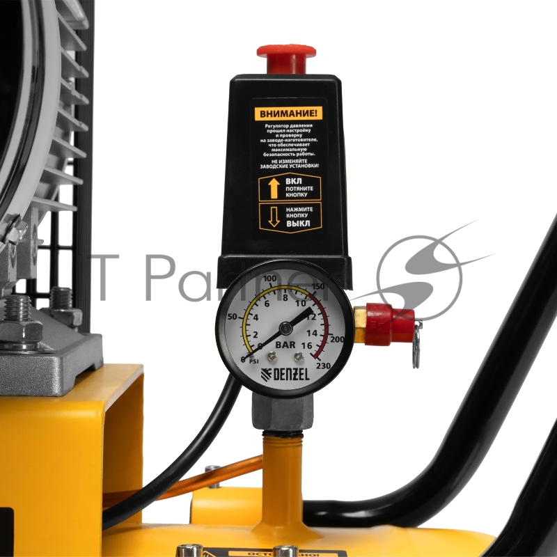 Компрессор воздушный рем. привод BCV 5500-T/200, 5,5 кВт, 200 литров, 850 л/мин Denzel