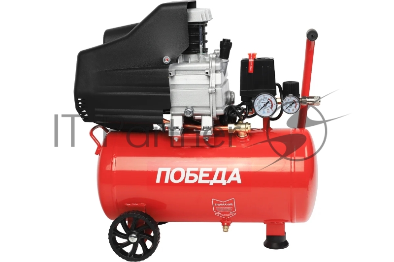 Компрессор Победа поршневой масляный KM 24-230, 230 л/мин, 8 бар, 1500 Вт, 24 л, быстросъемный 1/4