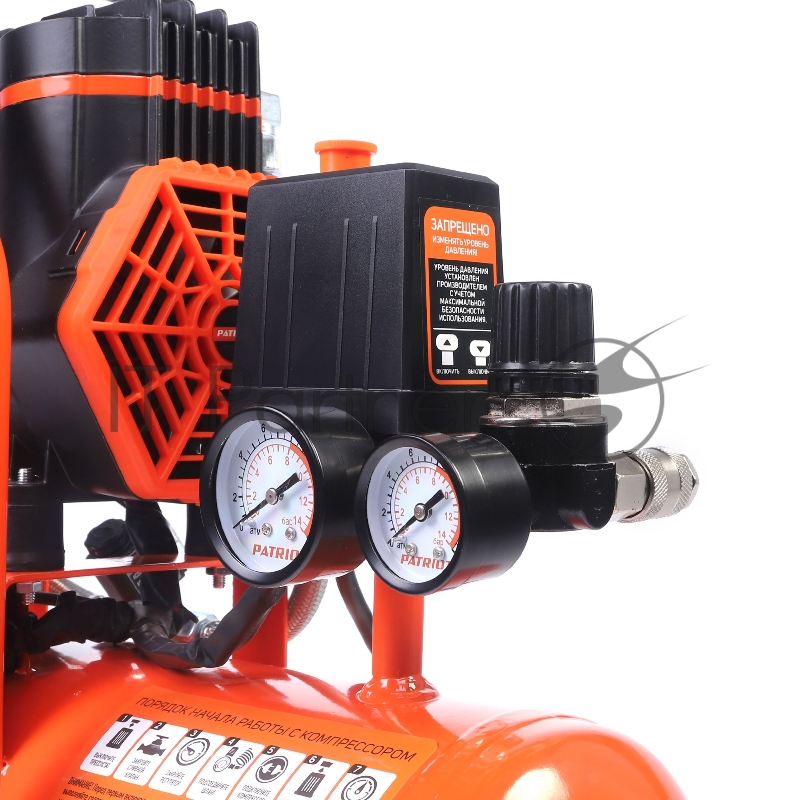 Компрессор Patriot поршневой безмасляный KDS 190 F10 (190 л/мин, 0,95 кВт, 8 бар, 10 л, 2800 об/мин, быстросъем 1/4)