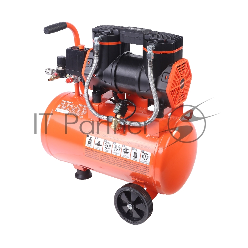 Компрессор Patriot поршневой безмасляный KDS 280 F24 (280 л/мин, 1,45 кВт, 8 бар, 24 л, 2800 об/мин, быстросъем + елочка 1/4)