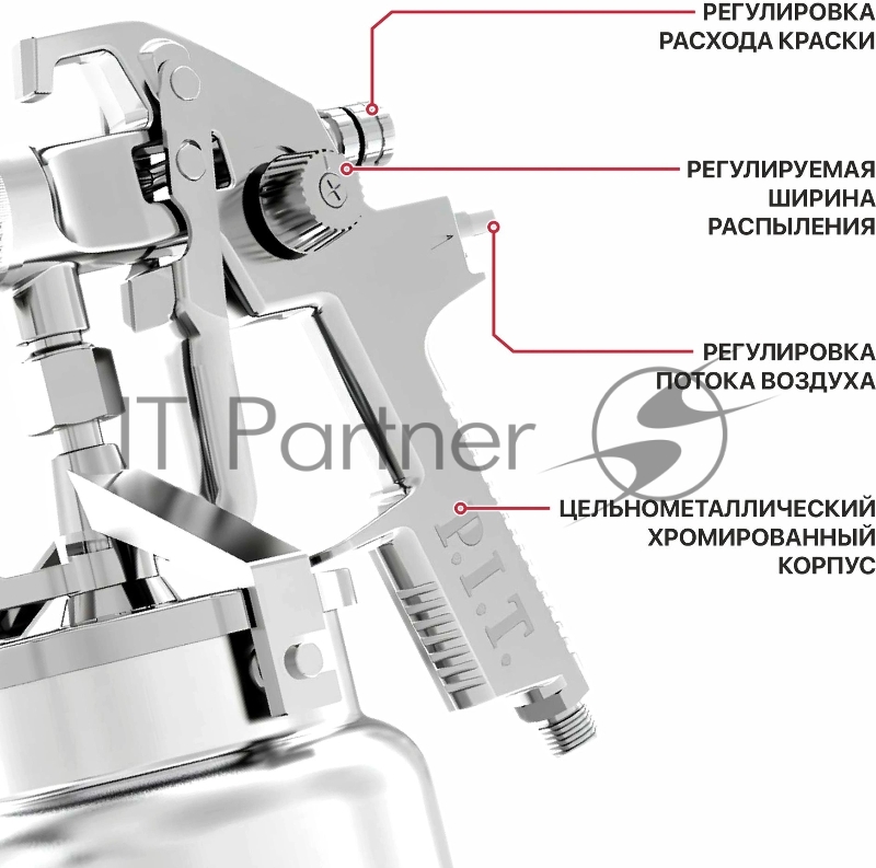 Краскопульт P.I.T. PSG1000-A бак:1000мл 200мл/мин