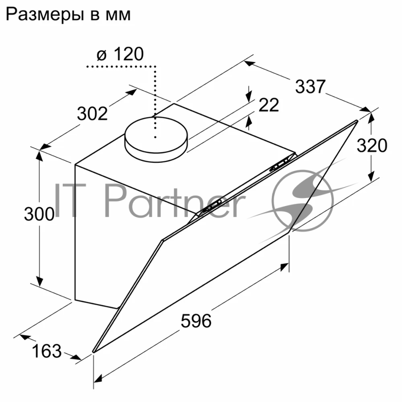 Вытяжка Bosch DWK64PJ60T Наклонная, 400 м3/ч, 60см, цвет: черный , touch control