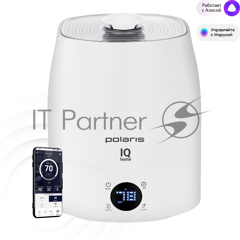 Увлажнитель воздуха Polaris PUH 4040 WIFI IQ Home 30Вт (ультразвуковой) белый