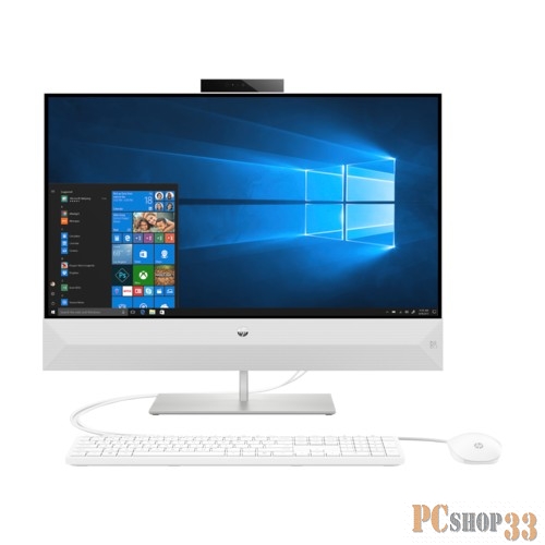 Моноблок HP Pavilion 27-xa0018ur 4UG71EA (Core i5 8400T-1.70ГГц, 12ГБ, 256ГБ+1ТБ, GFGTX1050, LAN, WiFi, BT, WebCam, 27.0 1920x1080 сенсор., W10 H) + клавиатура + мышь
