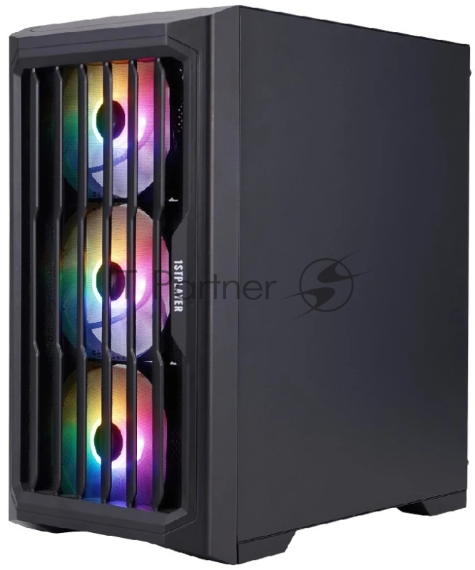 Корпус 1STPLAYER BULLET HUNTER H2 Black / mATX / 4x120mm FRGB fans / H2-BK-4F1